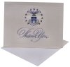 10 Crested Thank You Notes - Natural Parchment