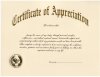 Certificate of Appreciation with Cover