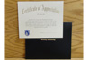 Certificate of Appreciation with Cover