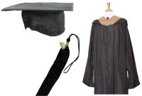 Master's DegreeVIPCap Gown,&Black Tassel/YearCharm
