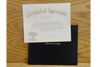 Certificate of Appreciation with Cover