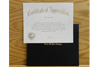 Certificate of Appreciation with Cover