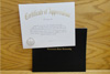 Certificate of Appreciation with Cover