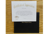 Certificate of Appreciation with Cover