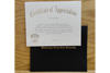 Certificate of Appreciation with Cover