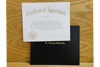 Certificate of Appreciation with Cover