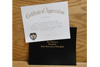 Certificate of Appreciation with Cover