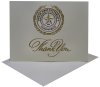 10 Ivory Crested Thank You Notes