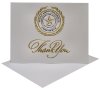 10 White Crested Thank You Notes