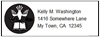 50 Return Address Labels
