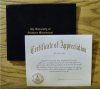 Certificate of Appreciation with Cover