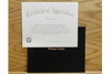 Certificate of Appreciation with Cover