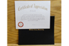 Certificate of Appreciation with Cover